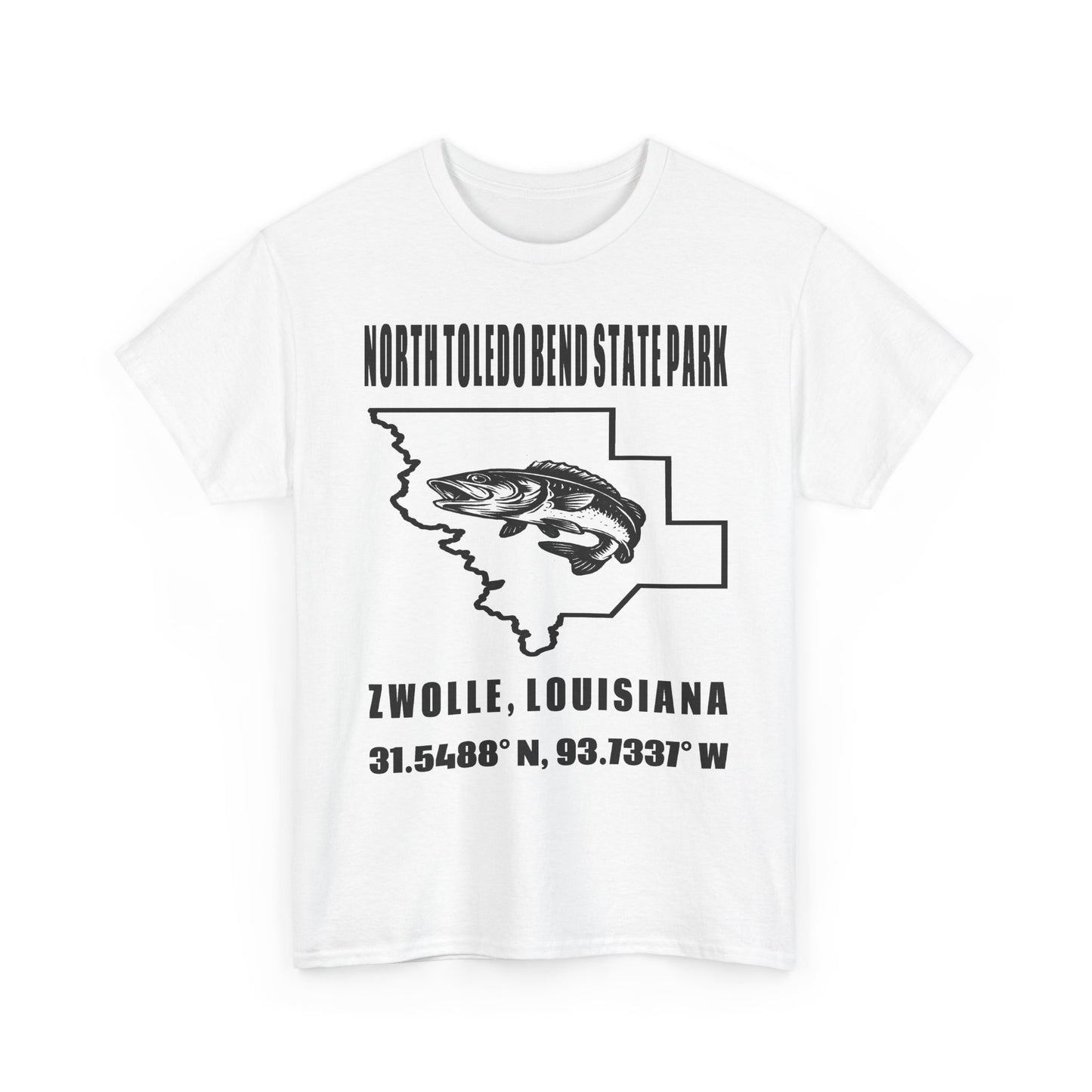 North Toledo Bend State Park T-Shirt — Zwolle, Louisiana Coordinates Tee
