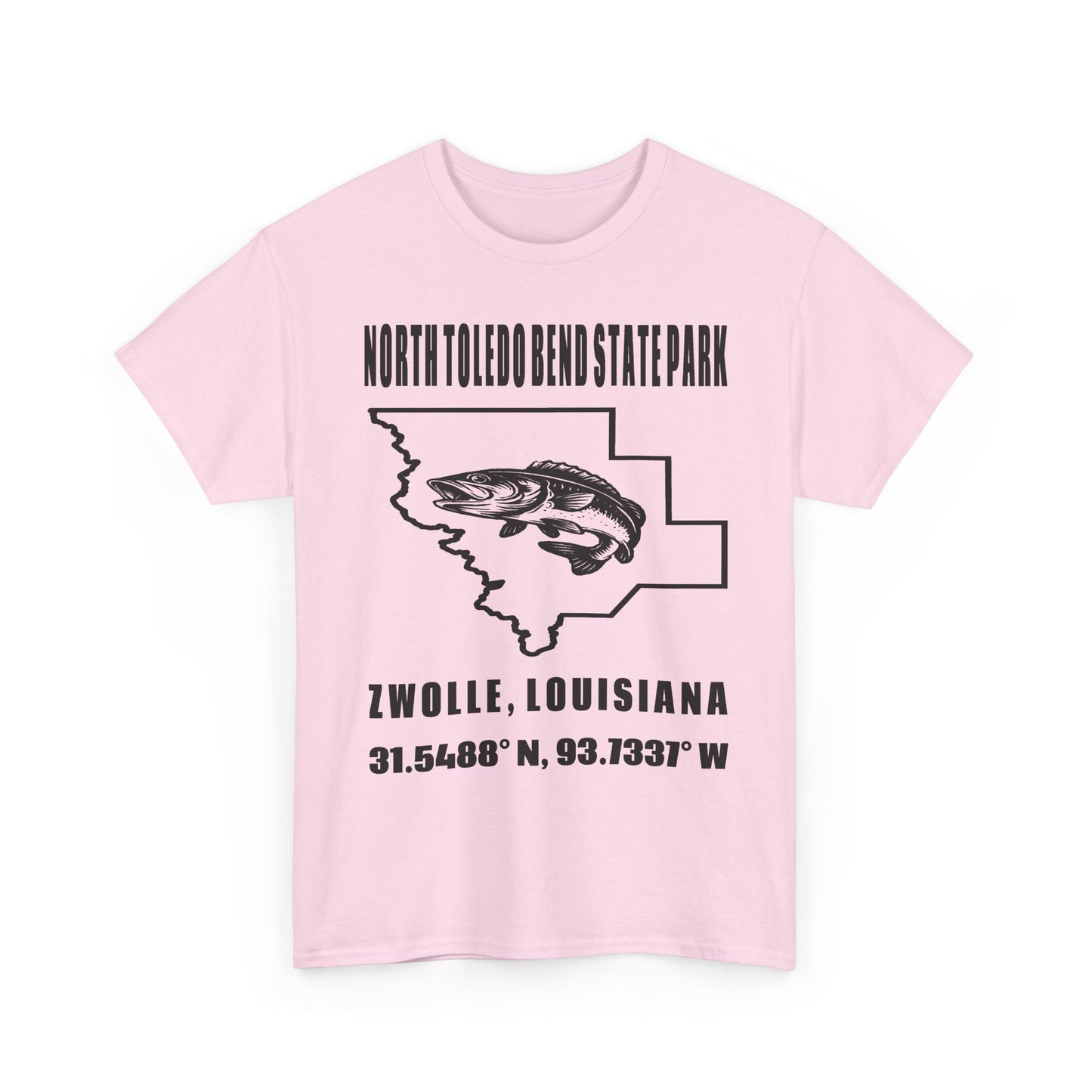 North Toledo Bend State Park T-Shirt — Zwolle, Louisiana Coordinates Tee