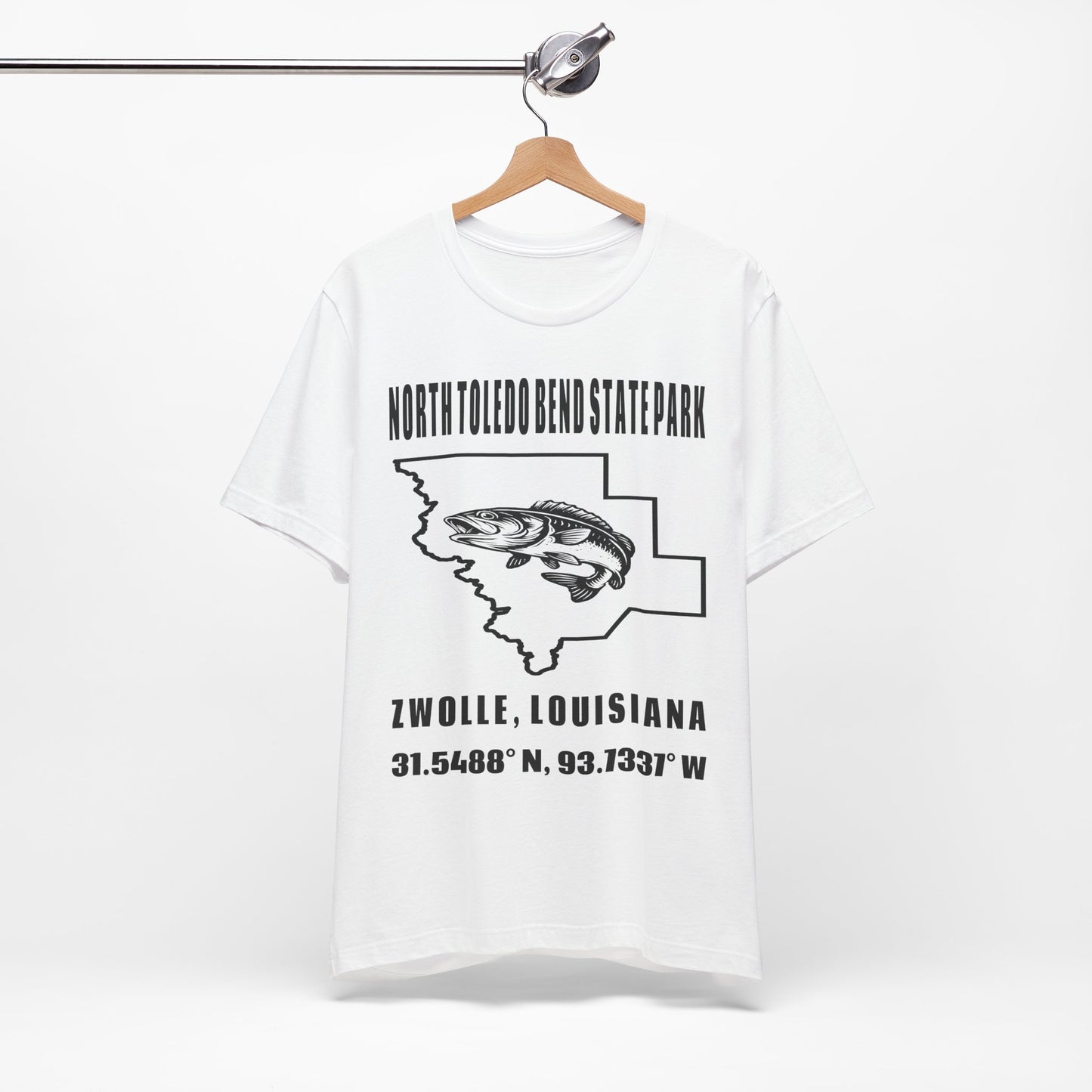 North Toledo Bend State Park Zwolle Louisiana Coordinates T‑Shirt