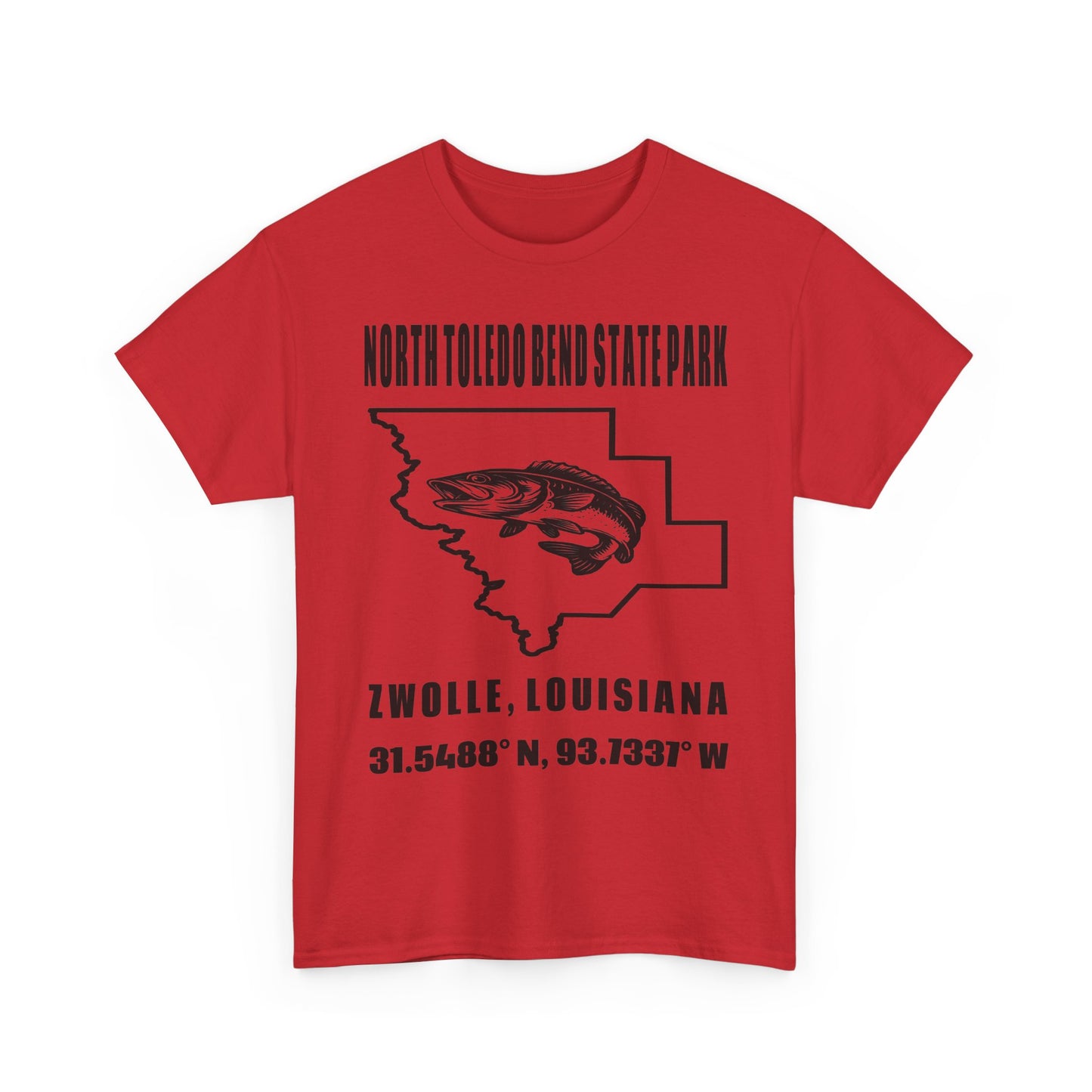 North Toledo Bend State Park T-Shirt — Zwolle, Louisiana Coordinates Tee